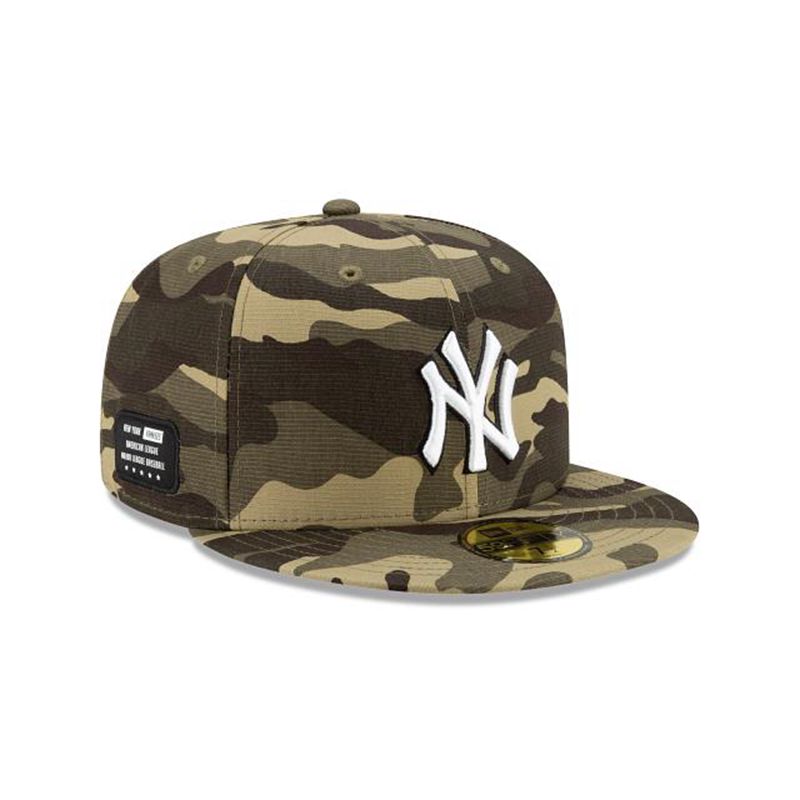 MLB New York Yankees Armed Forces Weekend 59Fifty Fitted (DYG9979) - Green New Era Caps